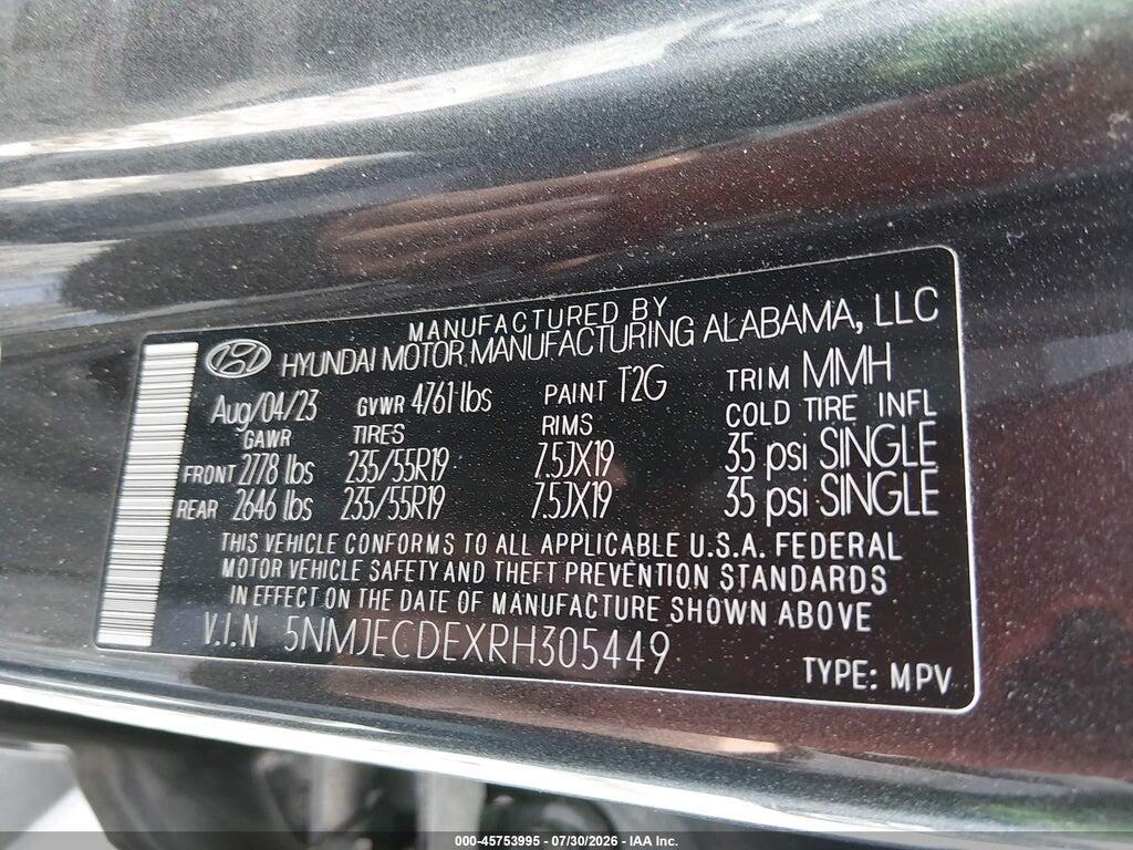 5NMJECDEXRH305449 2024 HYUNDAI TUCSON photo no. 9