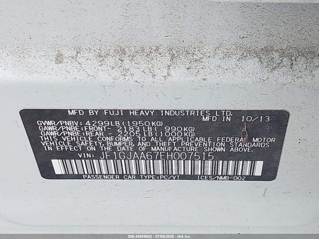 JF1GJAA67EH007515 2014 SUBARU IMPREZA photo no. 9