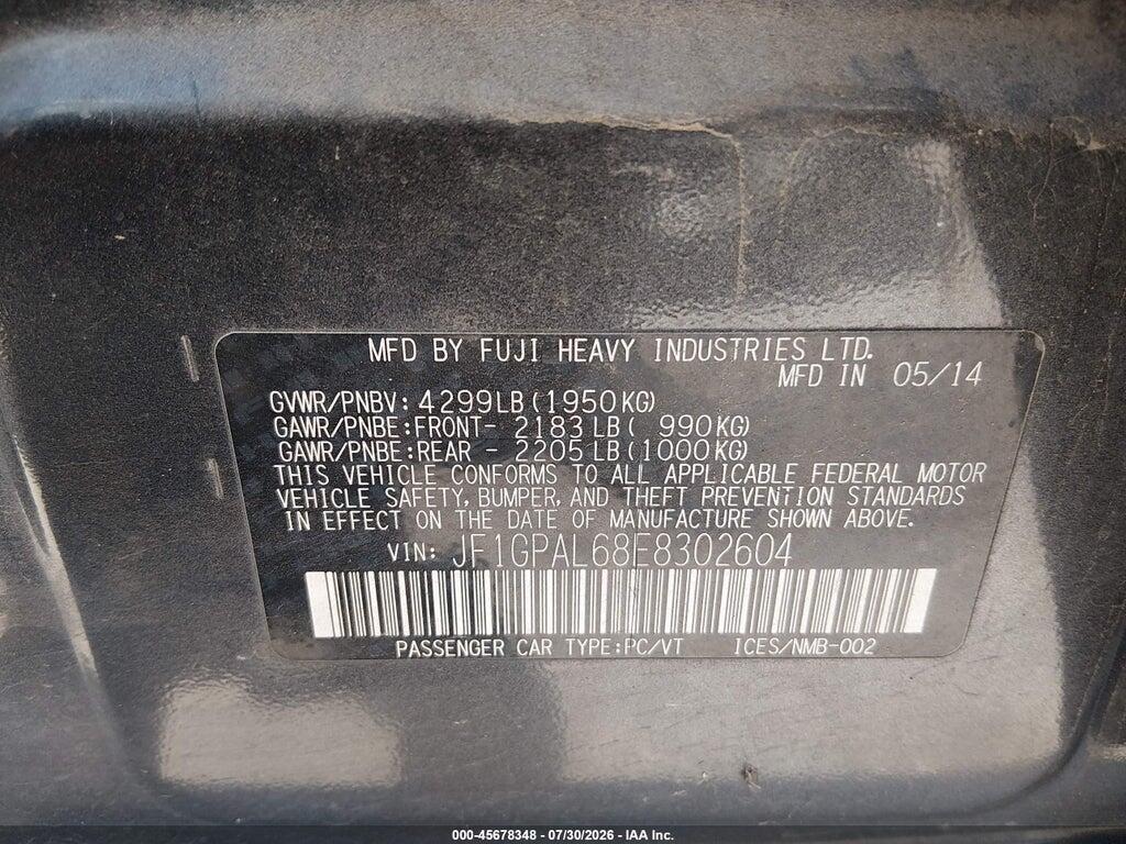 JF1GPAL68E8302604 2014 SUBARU IMPREZA photo no. 9