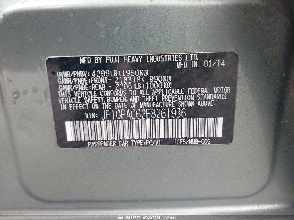 JF1GPAC62E8261936 2014 SUBARU IMPREZA photo no. 9