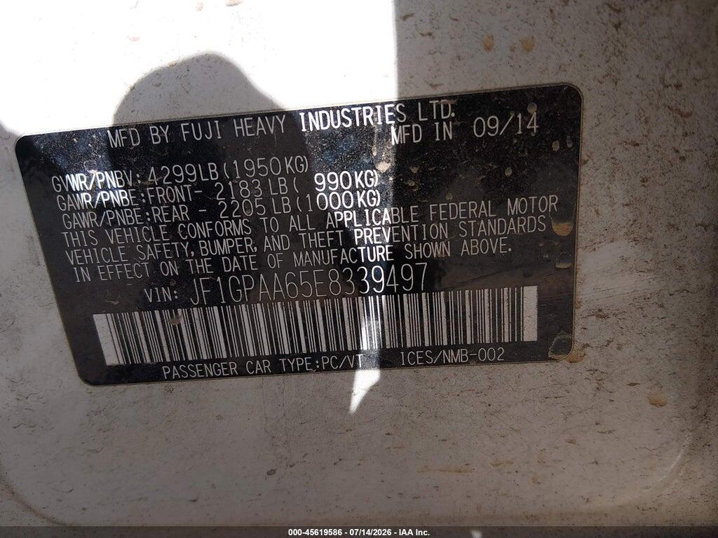 JF1GPAA65E8339497 2014 SUBARU IMPREZA photo no. 9