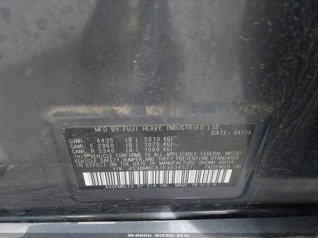 4S3BMBC61E3034527 2014 SUBARU LEGACY photo no. 9