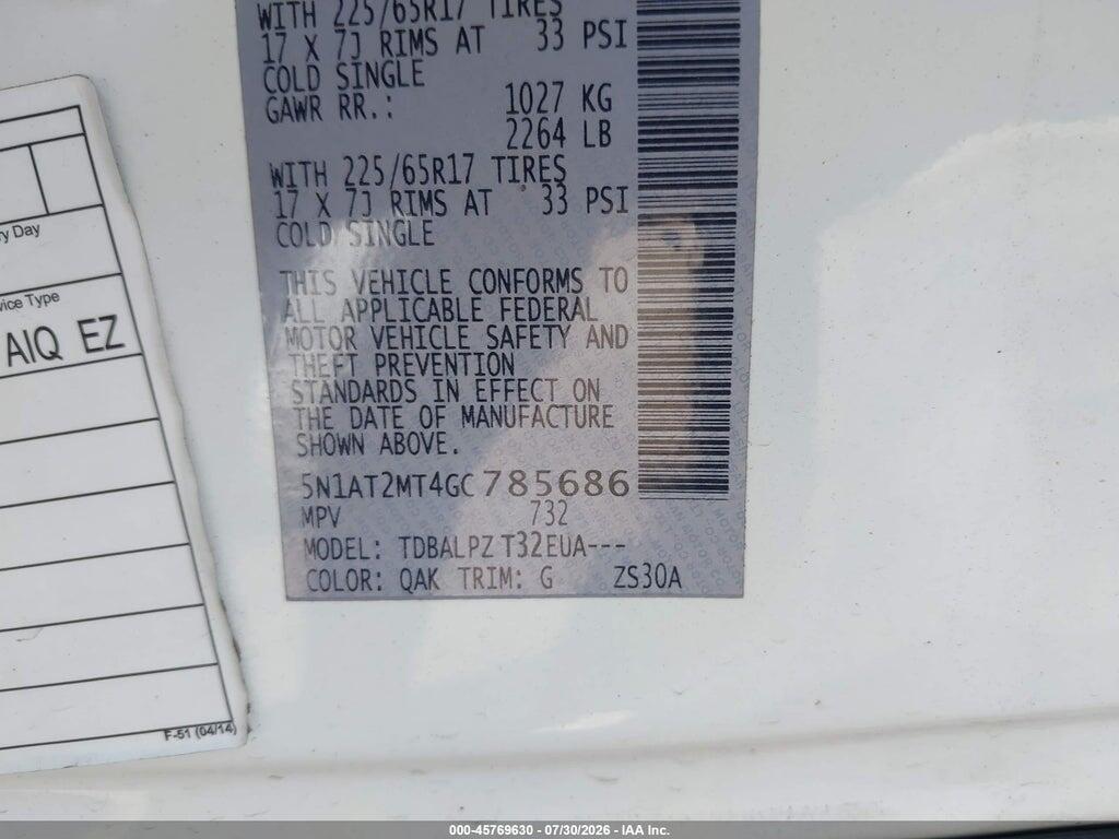 5N1AT2MT4GC785686 2016 NISSAN ROGUE photo no. 9