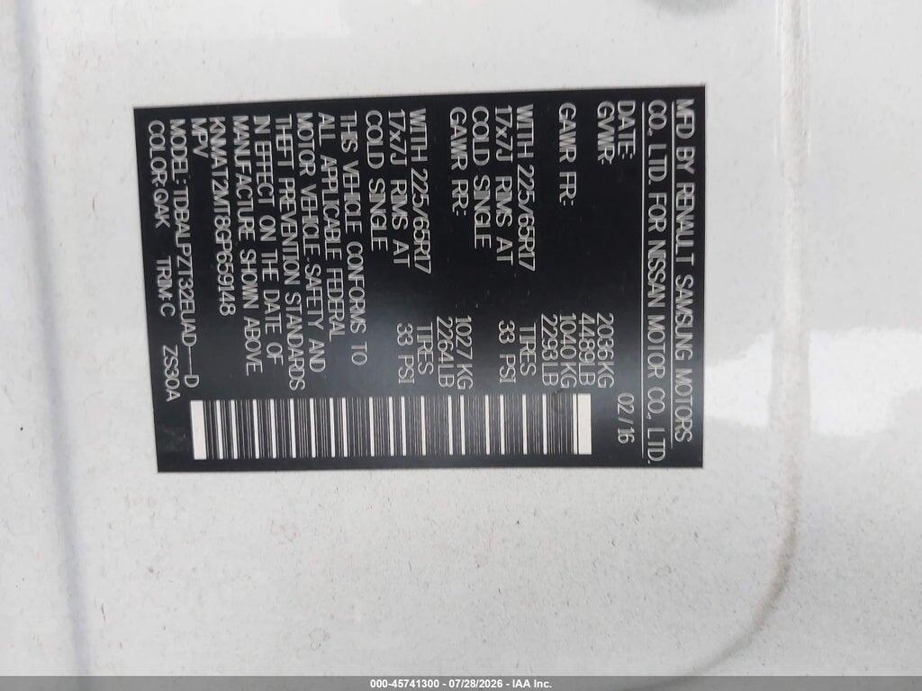 KNMAT2MT8GP659148 2016 NISSAN ROGUE photo no. 9