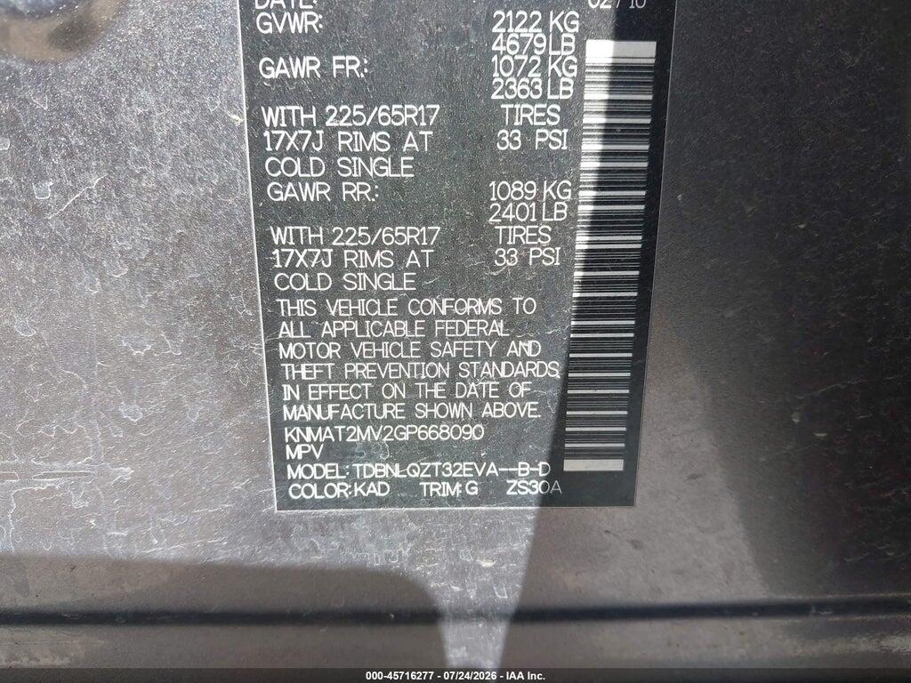 KNMAT2MV2GP668090 2016 NISSAN ROGUE photo no. 9