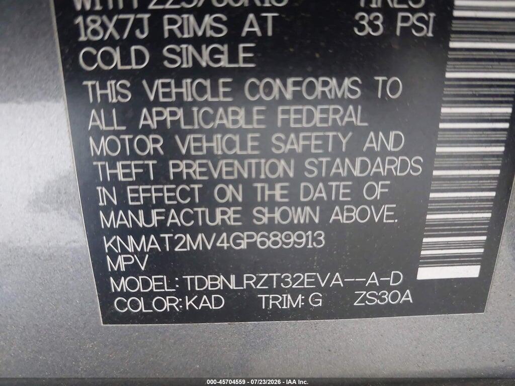 KNMAT2MV4GP689913 2016 NISSAN ROGUE photo no. 9