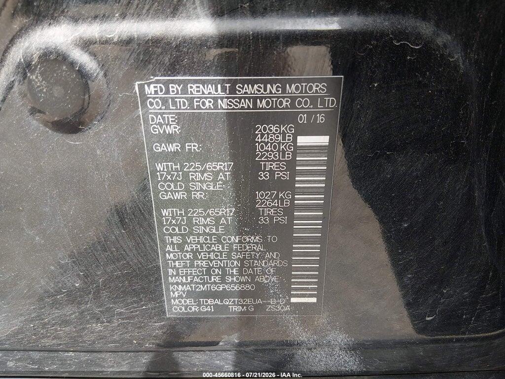 KNMAT2MT6GP656880 2016 NISSAN ROGUE photo no. 9