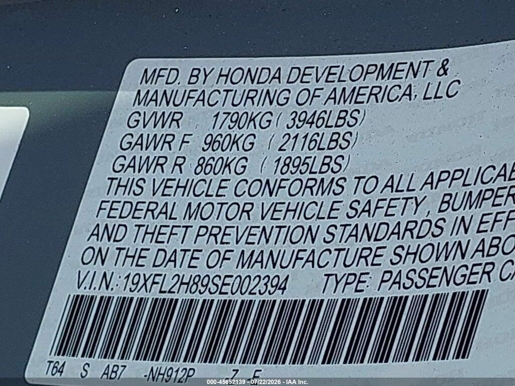 19XFL2H89SE002394 2025 HONDA CIVIC SEDAN photo no. 9