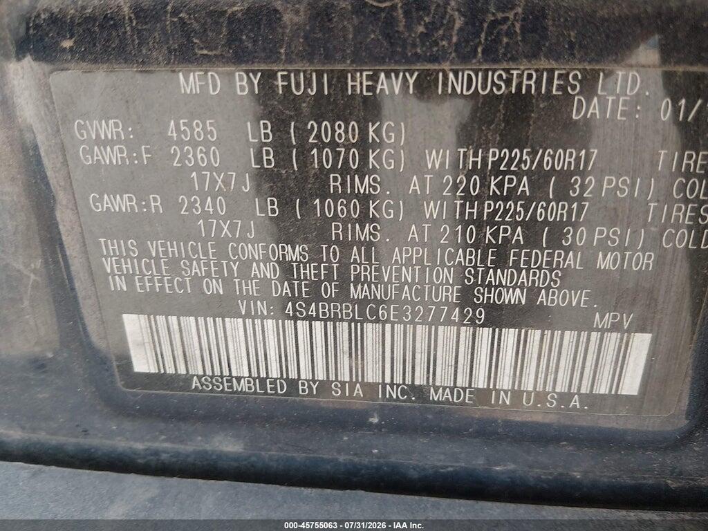 4S4BRBLC6E3277429 2014 SUBARU OUTBACK photo no. 9