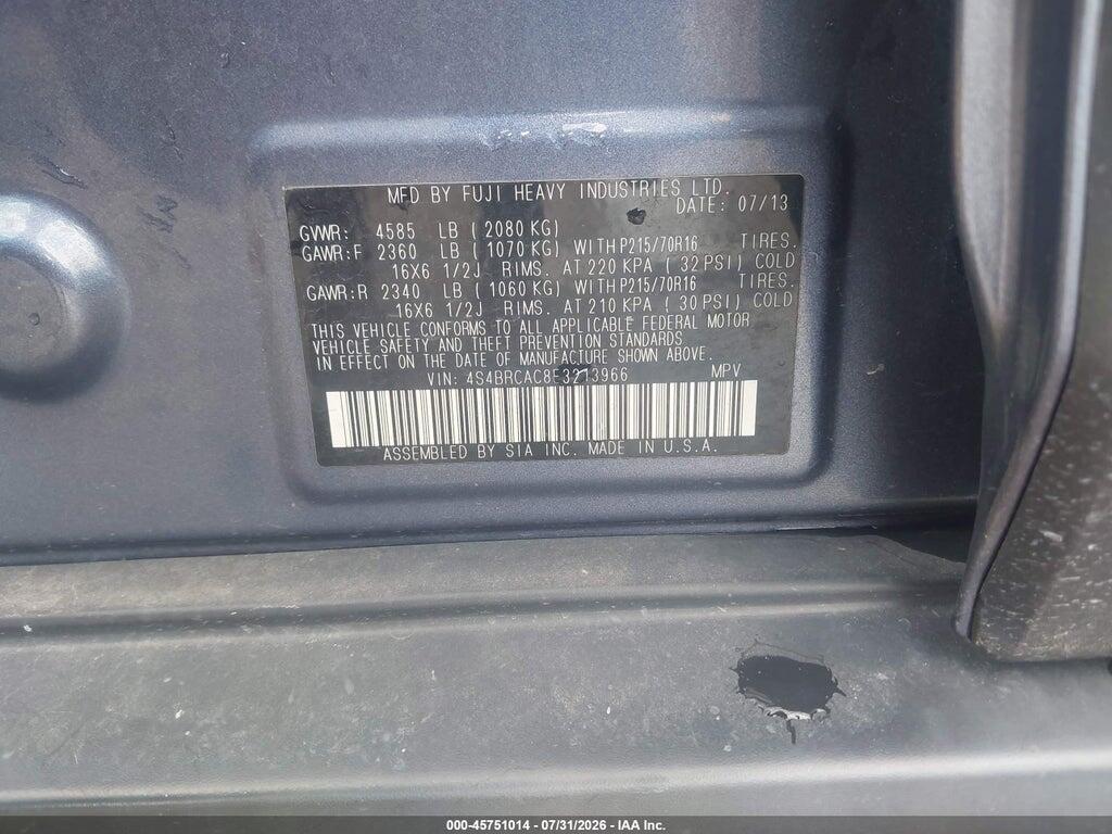 4S4BRCAC8E3213966 2014 SUBARU OUTBACK photo no. 9