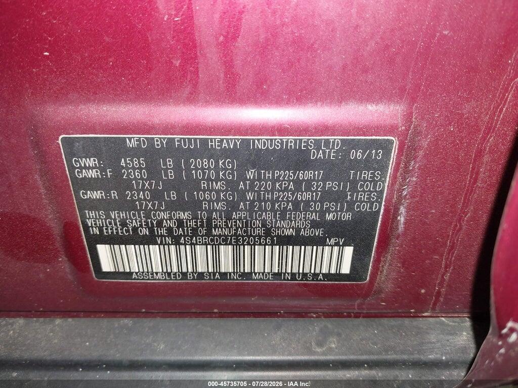 4S4BRCDC7E3205661 2014 SUBARU OUTBACK photo no. 9