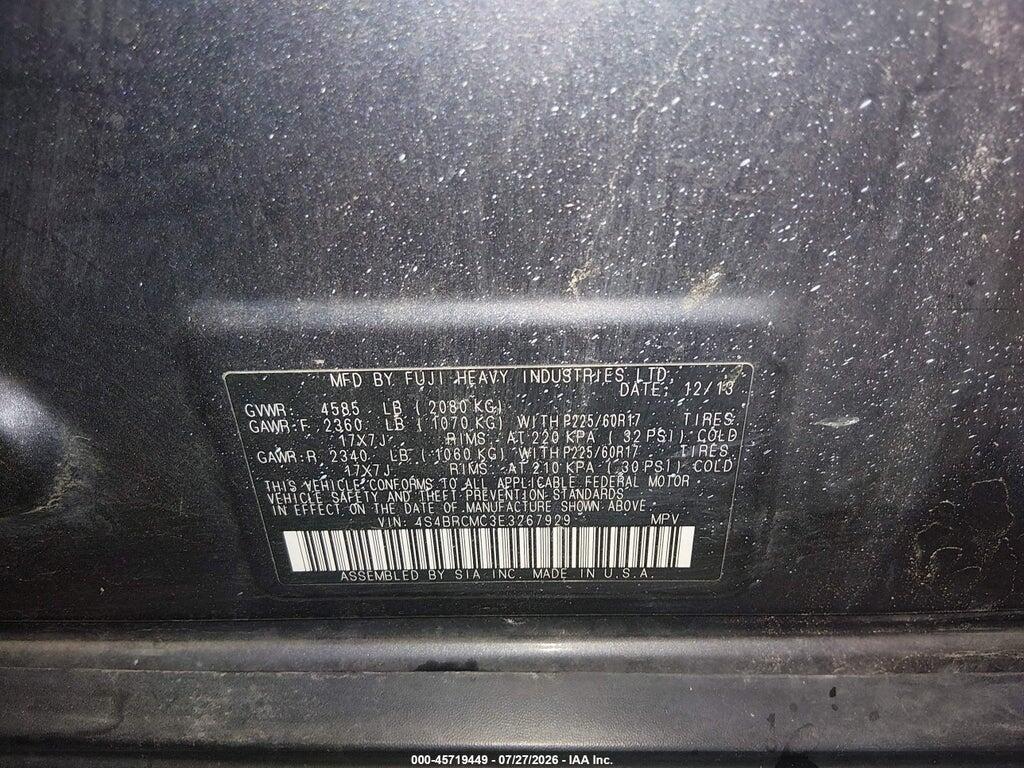 4S4BRCMC3E3267929 2014 SUBARU OUTBACK photo no. 9