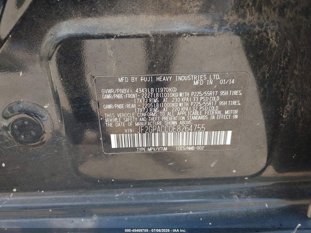 JF2GPACC0E8264755 2014 SUBARU XV CROSSTREK photo no. 9