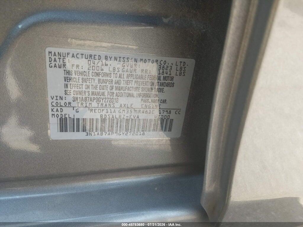 3N1AB7AP9GY272018 2016 NISSAN SENTRA photo no. 9
