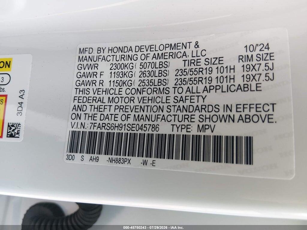 7FARS6H91SE045786 2025 HONDA CR-V HYBRID photo no. 9