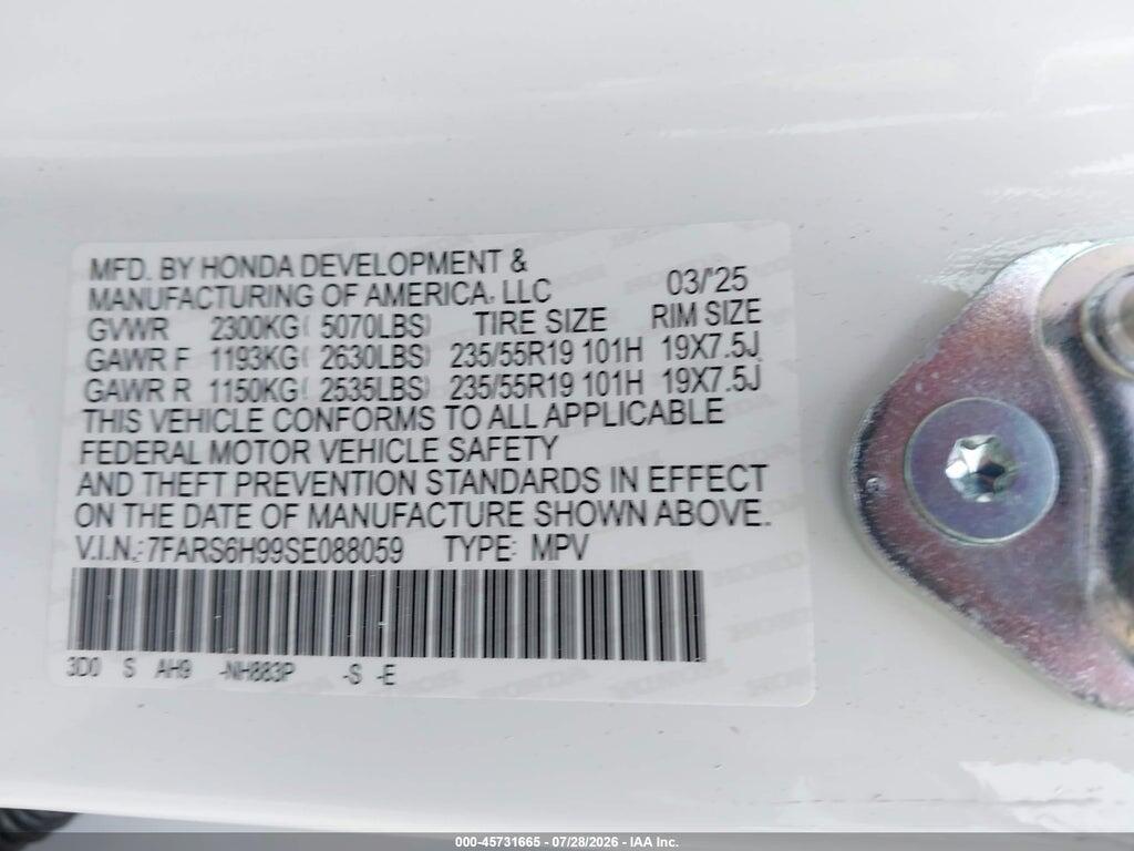 7FARS6H99SE088059 2025 HONDA CR-V HYBRID photo no. 9