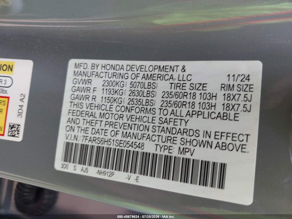 7FARS6H51SE054548 2025 HONDA CR-V HYBRID photo no. 9