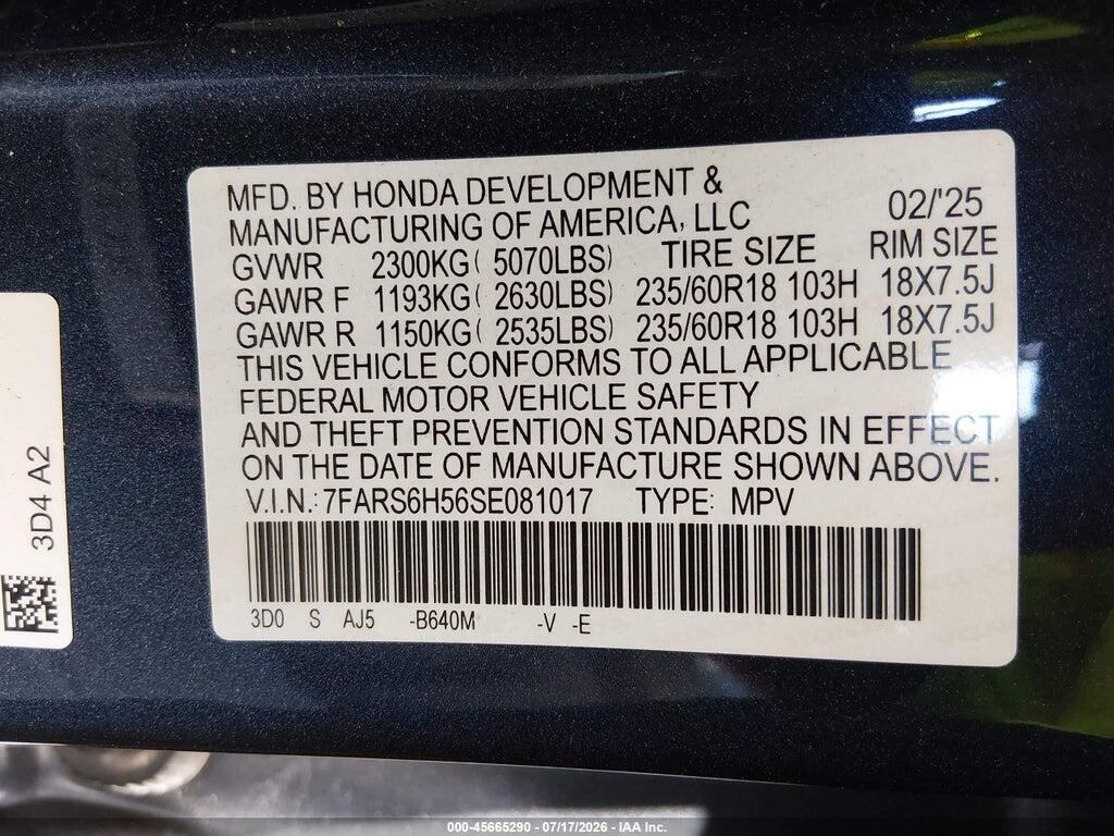 7FARS6H56SE081017 2025 HONDA CR-V HYBRID photo no. 9