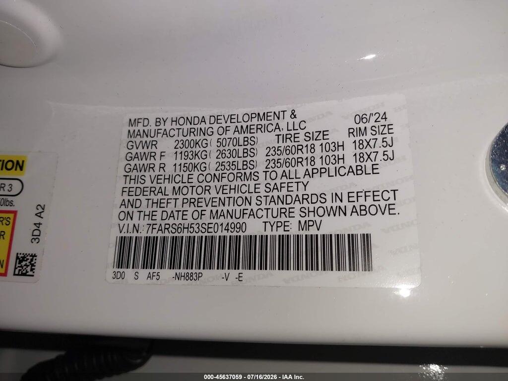 7FARS6H53SE014990 2025 HONDA CR-V HYBRID photo no. 9