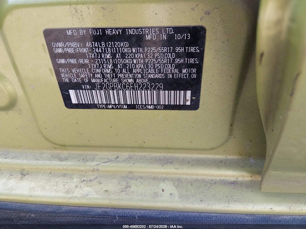 JF2GPBKC6EH223229 2014 SUBARU XV CROSSTREK HYBRID photo no. 9