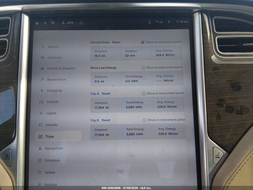 5YJSA1H11EFP45017 2014 TESLA MODEL S photo no. 7