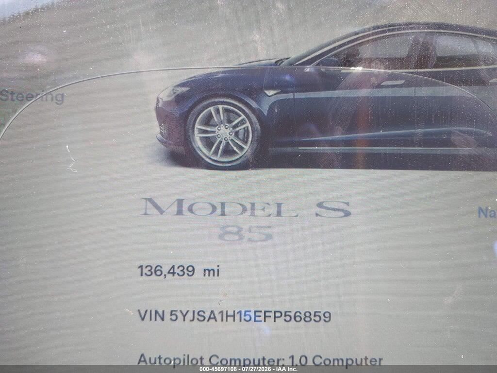 5YJSA1H15EFP56859 2014 TESLA MODEL S photo no. 7