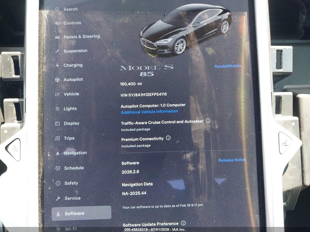 5YJSA1H12EFP54115 2014 TESLA MODEL S photo no. 7
