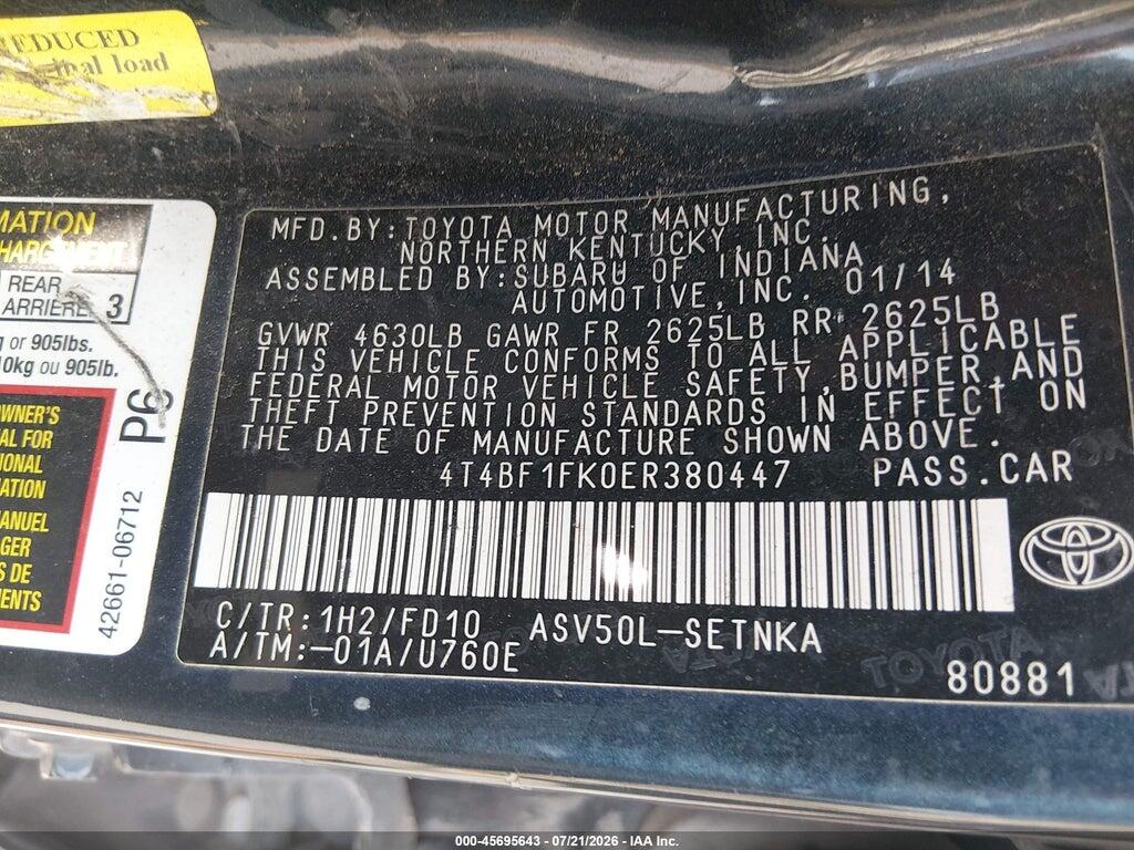 4T4BF1FK0ER380447 2014 TOYOTA CAMRY photo no. 9