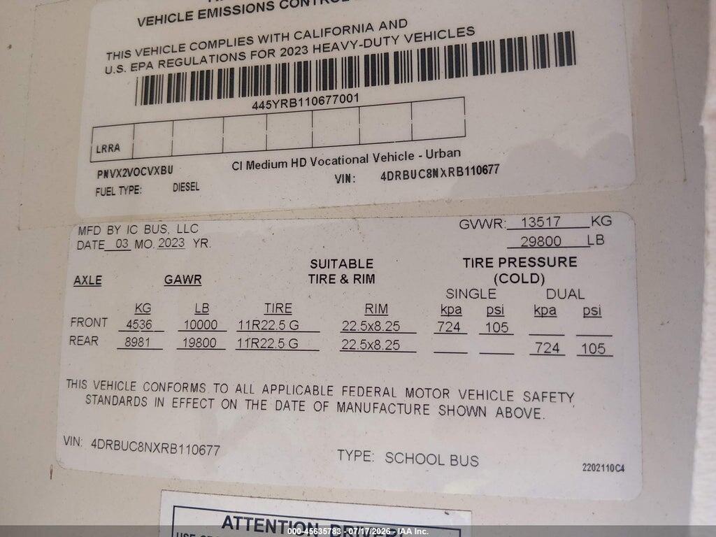 4DRBUC8NXRB110677 2024 IC CORPORATION 3000 photo no. 9