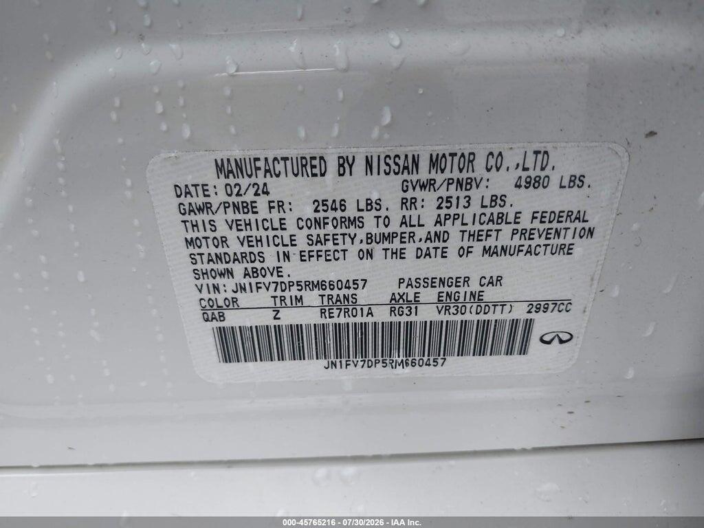 JN1FV7DP5RM660457 2024 INFINITI Q50 photo no. 9