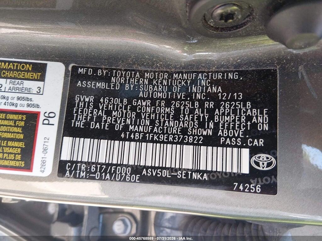 4T4BF1FK9ER373822 2014 TOYOTA CAMRY photo no. 9