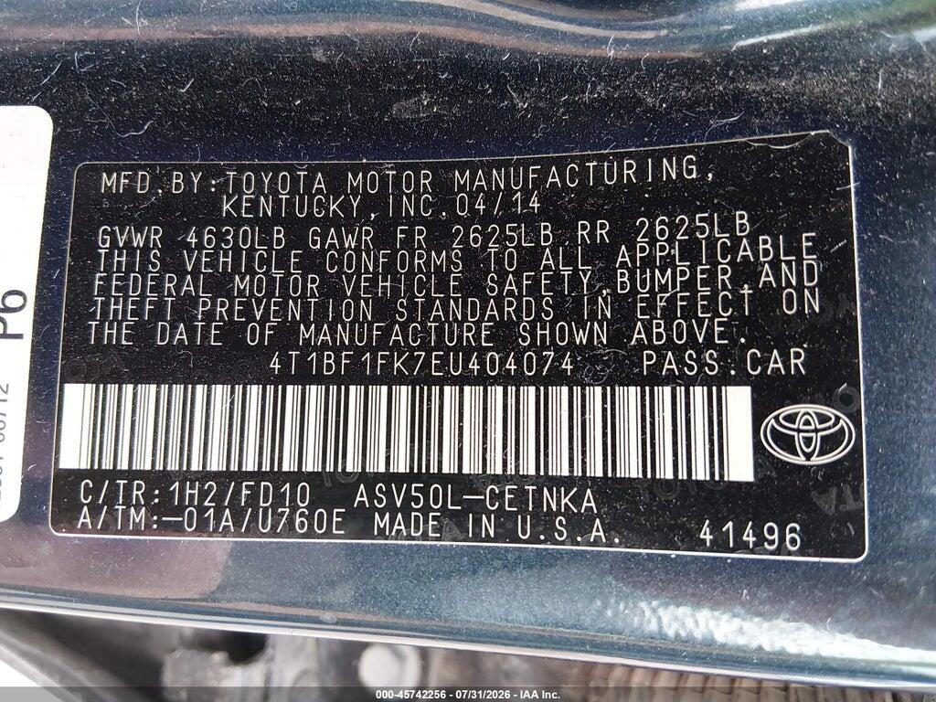 4T1BF1FK7EU404074 2014 TOYOTA CAMRY photo no. 9