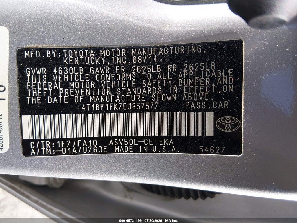 4T1BF1FK7EU857577 2014 TOYOTA CAMRY photo no. 9