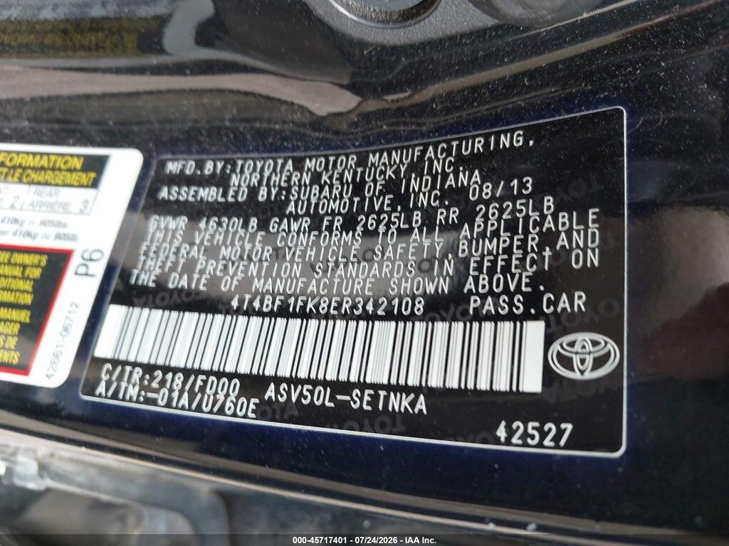 4T4BF1FK8ER342108 2014 TOYOTA CAMRY photo no. 9