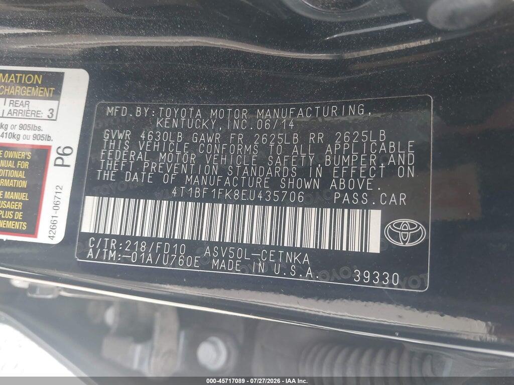 4T1BF1FK8EU435706 2014 TOYOTA CAMRY photo no. 9