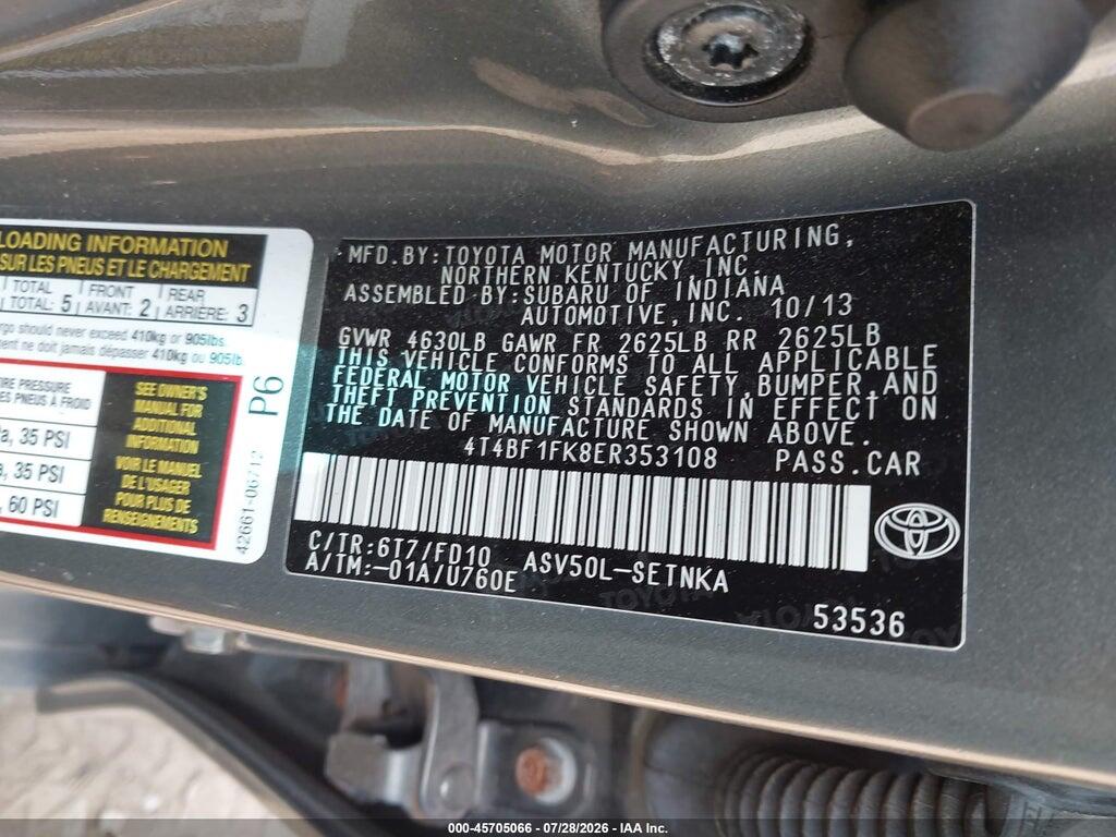 4T4BF1FK8ER353108 2014 TOYOTA CAMRY photo no. 9