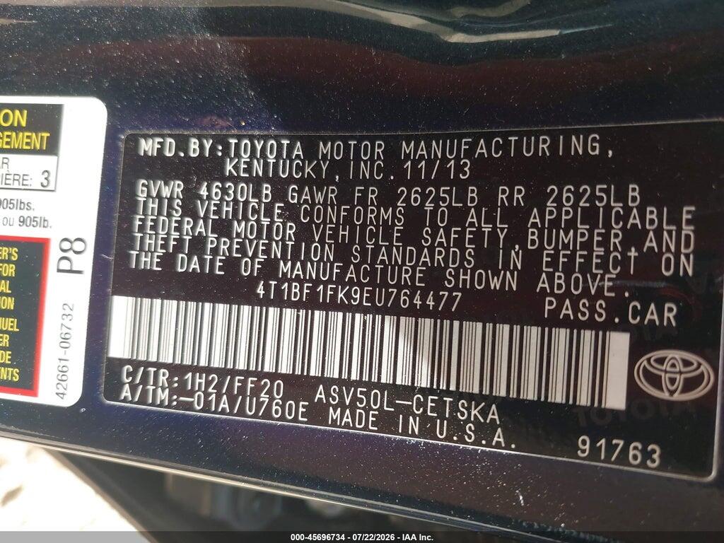 4T1BF1FK9EU764477 2014 TOYOTA CAMRY photo no. 9