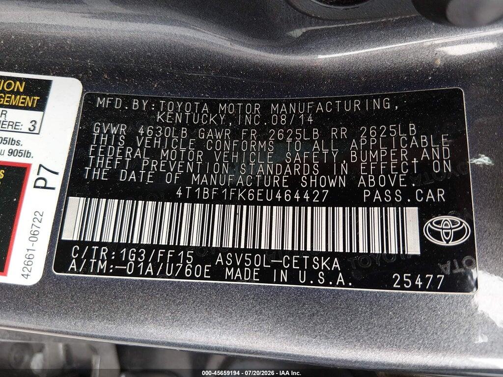 4T1BF1FK6EU464427 2014 TOYOTA CAMRY photo no. 9