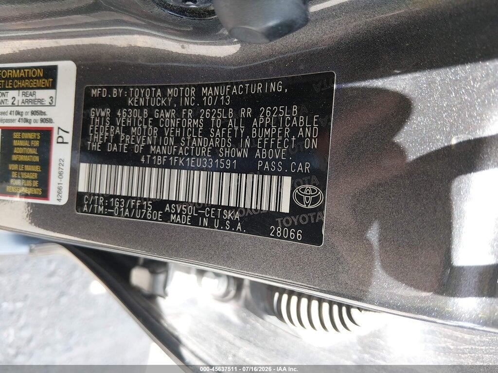 4T1BF1FK1EU331591 2014 TOYOTA CAMRY photo no. 9