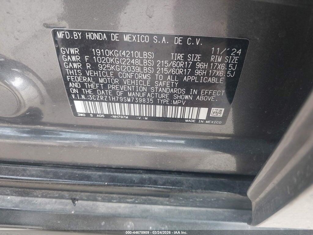3CZRZ1H79SM739835 2025 HONDA HR-V photo no. 9