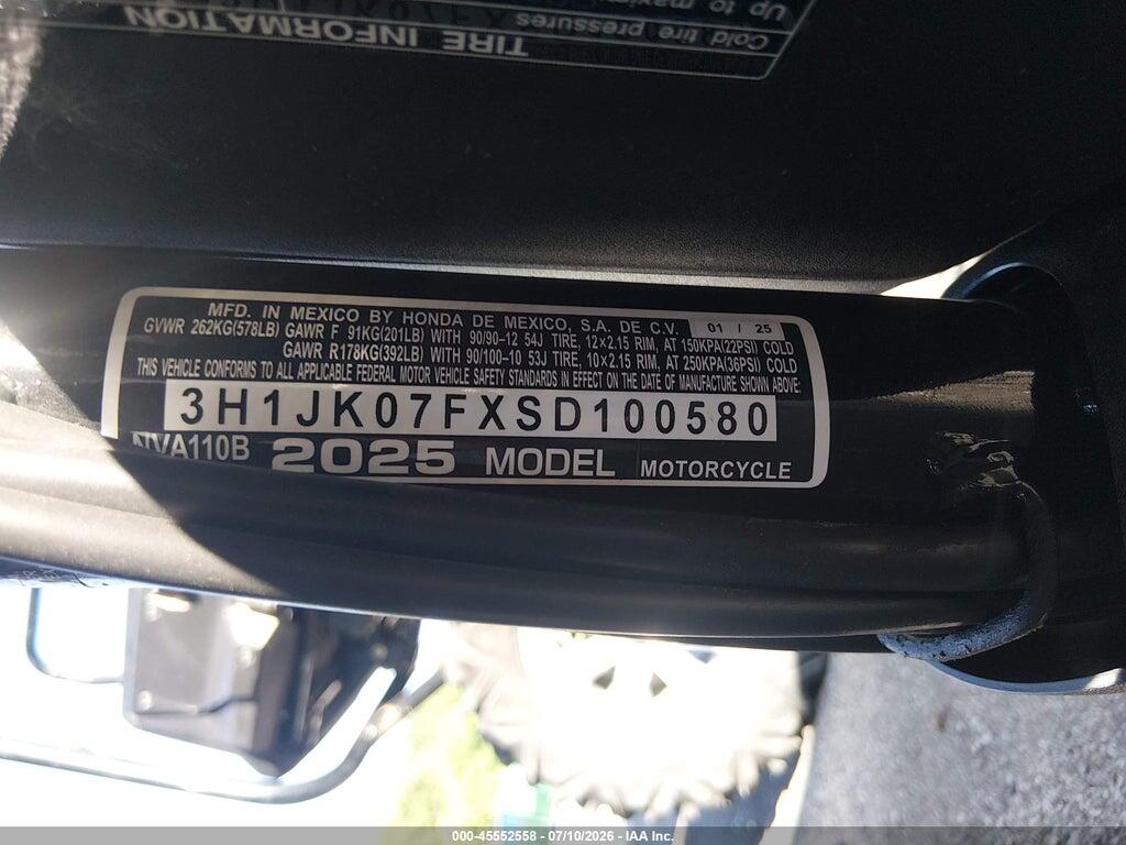 3H1JK07FXSD100580 2025 HONDA NVA110 photo no. 10