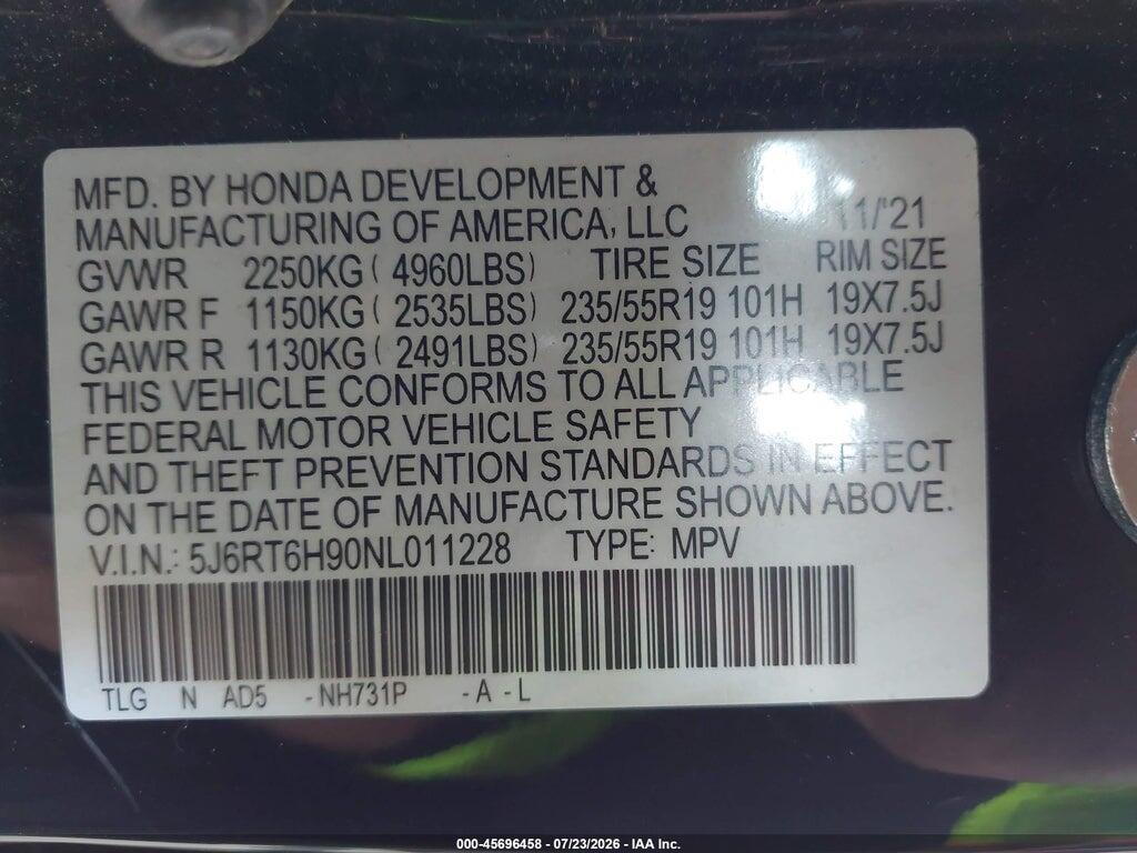 5J6RT6H90NL011228 2022 HONDA CR-V HYBRID photo no. 9