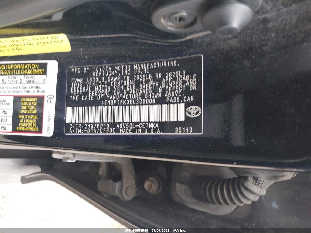 4T1BF1FK3EU305008 2014 TOYOTA CAMRY photo no. 9