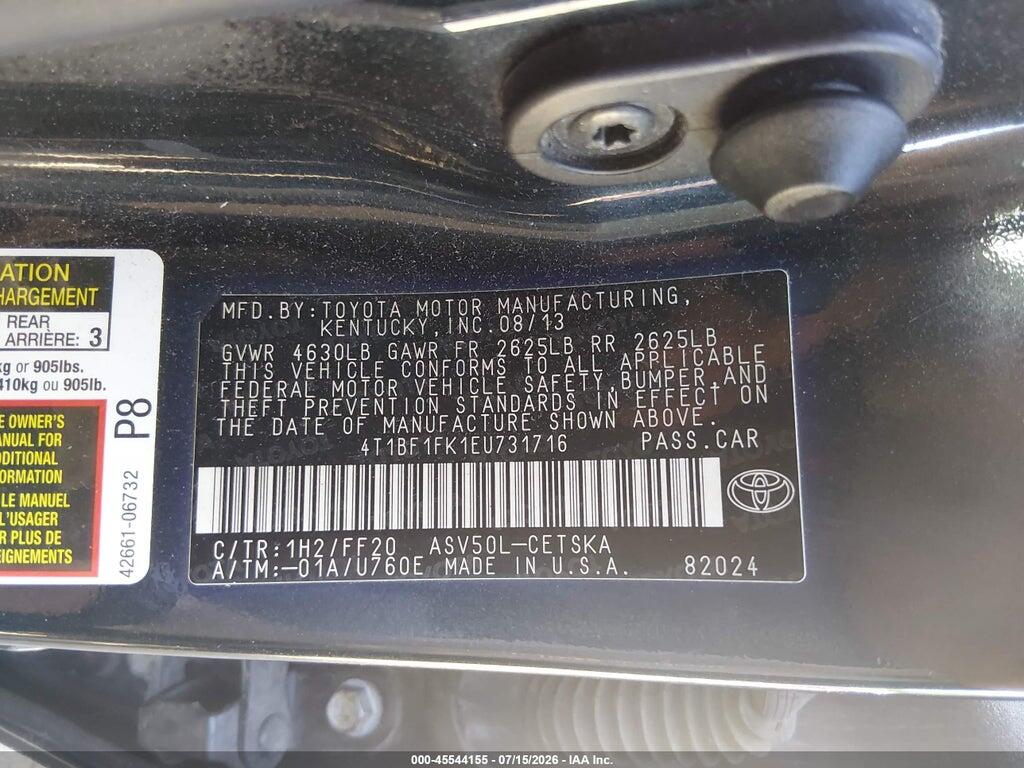 4T1BF1FK1EU731716 2014 TOYOTA CAMRY photo no. 9