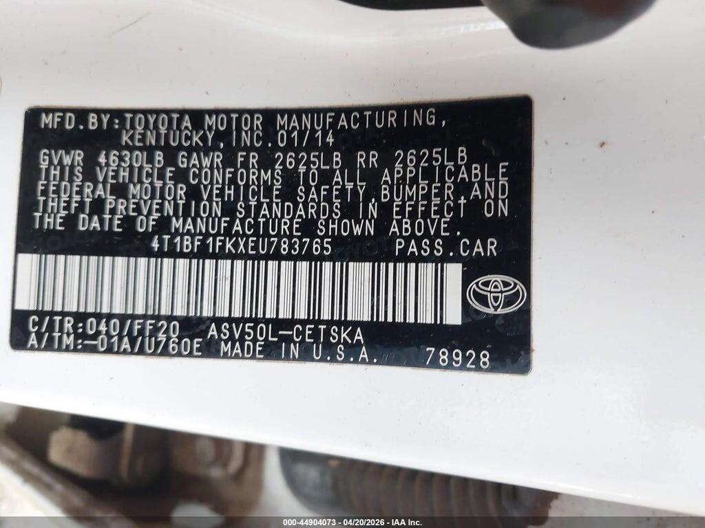 4T1BF1FKXEU783765 2014 TOYOTA CAMRY photo no. 9