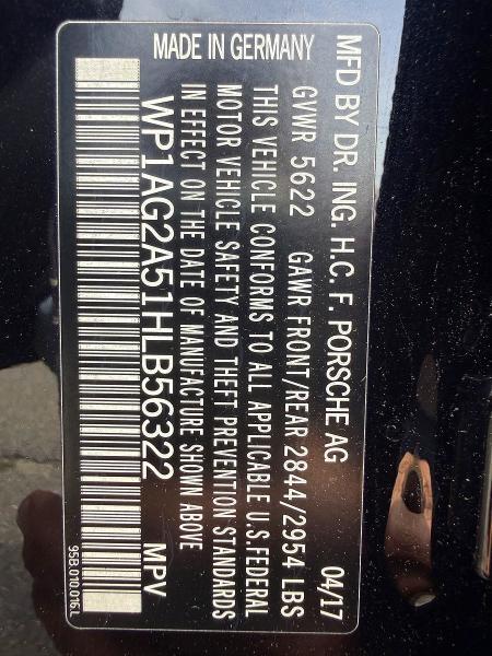 WP1AG2A51HLB56322 2017 PORSCHE MACAN photo no. 10