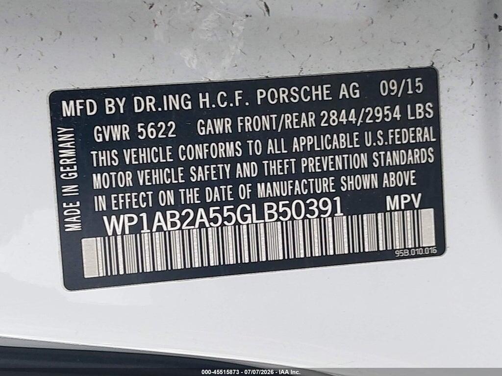 WP1AB2A55GLB50391 2016 PORSCHE MACAN photo no. 9