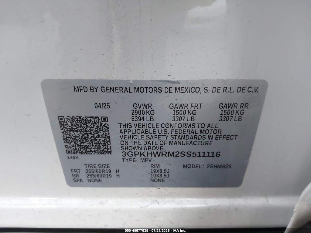 3GPKHWRM2SS511116 2025 HONDA PROLOGUE photo no. 9