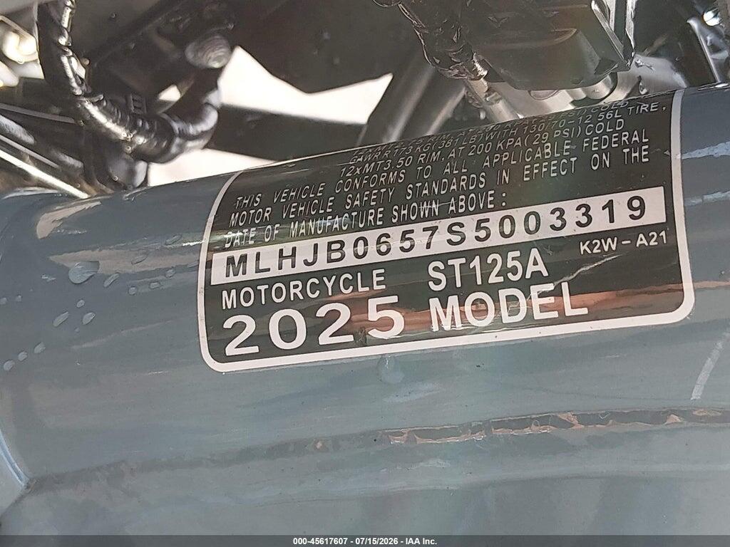 MLHJB0657S5003319 2025 HONDA ST125 photo no. 10