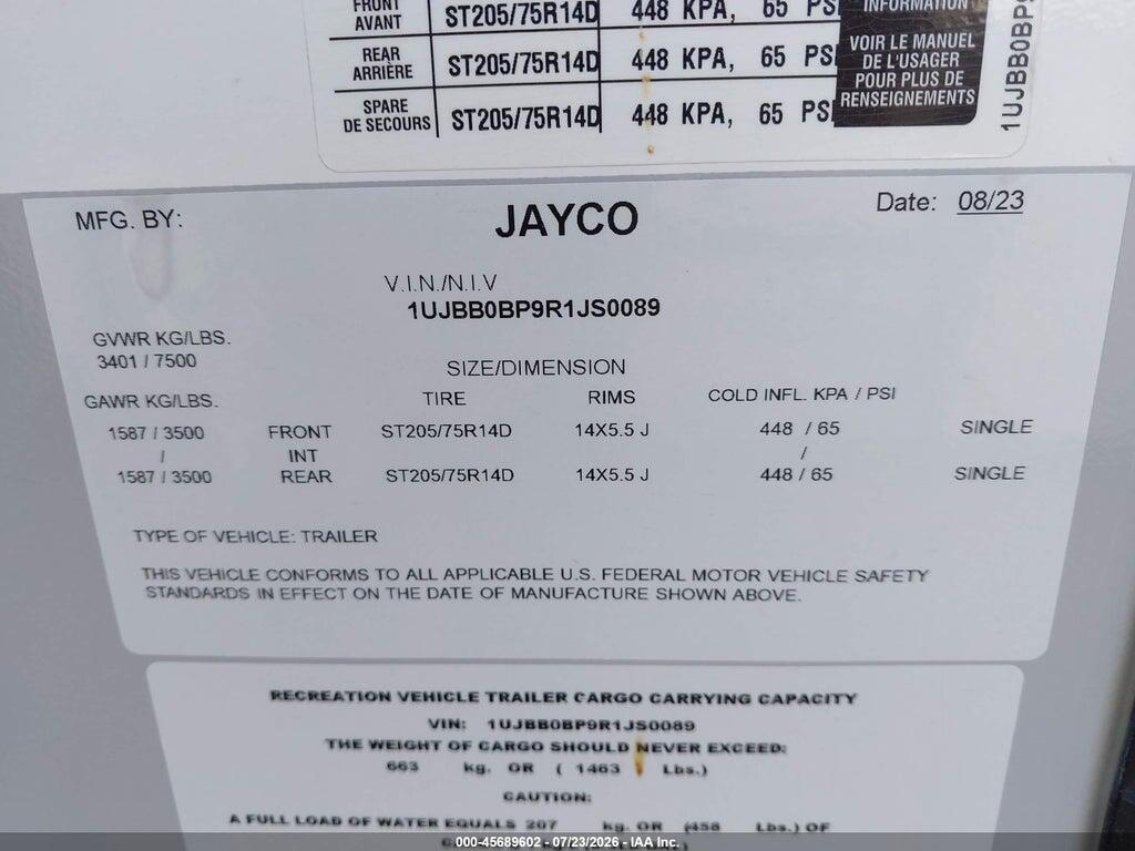 1UJBB0BP9R1JS0089 2024 JAYCO OTHER photo no. 9
